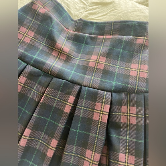 Dolls Kill x French Kiss 🎀 plaid pleated mini skirt blue and purple Clueless - Picture 4 of 5